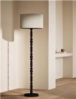 Wooden Bobbin Floor Lamp