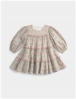 Cotton Ditsy Floral Tiered Dress(0-6 Yrs)