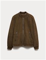 Suede Bomber Jacket