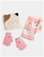 Kids SquishmallowsHat, Scarf and Glove Set (3-13 Yrs)