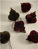 6pk Paper Hanging Baubles