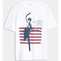 M&S Pure Cotton Bruce Springsteen T-Shirt White
