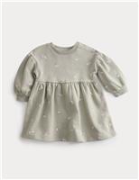 Cotton Rich Ditsy Floral Sweatshirt Dress (0-3 Yrs)