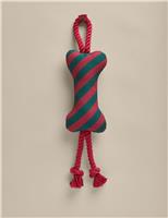 Striped Bone Dog Toy