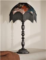 Velvet Floral Table Lamp