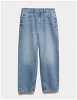 Pure Cotton Barrel Leg Jeans (6-16 Yrs)