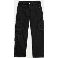 M&S Pure Cotton Cargo Jeans (6-16 Yrs) Black