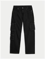 Pure Cotton Cargo Jeans (6-16 Yrs)