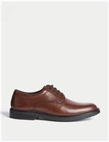 M&S Airflex Leather Derby Shoes Black