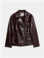 Faux Leather Patent Biker Jacket (6-16 Yrs)