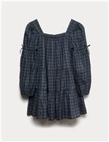 Pure Cotton Checked Dress (6-16 Yrs)