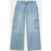 M&S Denim Wide Leg Cargo Jeans (6-16 Yrs) Denim