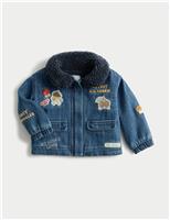 Denim Acorn Badge Borg Lined Jacket (0 Mths-3 Yrs)