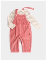 2pc Cord Dungarees with Bodysuit Outfit (0-3 Yrs)