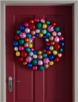 Extra Large Multicoloured Bauble Wreath