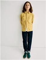 Pure Cotton Micro Check Shirt (6-16 Yrs)
