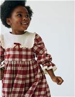 Cotton Rich Checked Party Dress & Tights Set (1-10 Yrs)