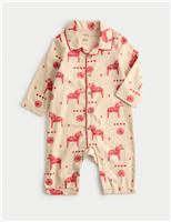 Pure Cotton Horse Print Romper (0-3 Yrs)