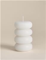 Retro Button Bobble Pillar Candle