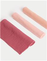 3pk Pure Cotton Muslins