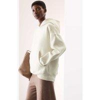 Brushed Cotton Blend Relaxed Hoodie