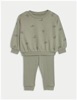 2pc Cotton Rich Dog Top & Bottom Outfit (0-6 Yrs)
