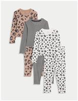 3pk Cotton Rich Animal Print Pyjama Sets (12 Mths-8 Yrs)
