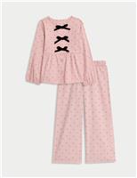 Pure Cotton Spotted Pyjamas (1-8 Yrs)