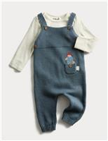 2pc Paddington Knitted Dungaree Outfit (7lbs-1Yr)