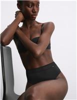 Autograph Boston No VPL Microfibre High Waisted Thong Black