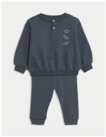 2pc Cotton Rich Dino Top & Bottom Outfit (0-6 Yrs)