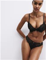 Forget Me Not Lace Wired Plunge Bra (A-E)