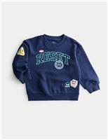 Cotton Rich Graphic Sweatshirt (2-8 Yrs)