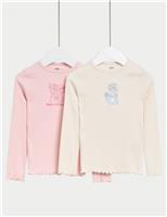 2pk Cotton Rich Disney Frozen Tops (2-8 Yrs)