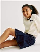 Mini Denim Box Pleat Skirt (2-16 Yrs)