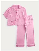 Cotton Modal Blend Piped Pyjamas (3-16 Yrs)