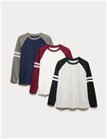 3pk Pure Cotton Tops (2-16 Yrs)