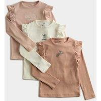 3pk Cotton Rich Bambi Tops (2-8 Yrs)