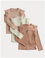 3pk Cotton Rich Disney Bambi Tops (2-8 Yrs)