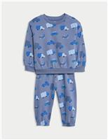 2pc Cotton Rich Transport Top & Bottom Outfit (0-6 Yrs)