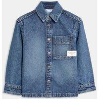 M&S Pure Cotton Twill Denim Shirt (2-8 Yrs) Denim