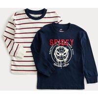 2pk Pure Cotton Spider-Man Tops (2-8 Yrs)