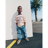 M&S Relaxed Denim Cargo Jeans (2-8 Yrs) Denim