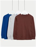 3pk Pure Cotton Plain T-Shirts (2-8 Yrs)