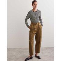 Striped Ribbed Stitch Detail Top
