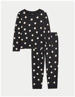 Pure Cotton Polka Dot Pyjamas (1-16 Yrs)