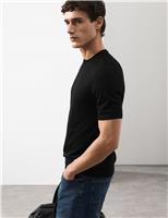 Pure Extra Fine Merino Wool Crew Neck T-Shirt