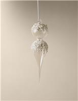 Glass Hanging Embellished Finial Decoration