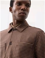 Pure Cotton Puppytooth Overshirt