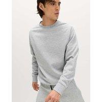 Goodmove Performance Jersey Crew Neck Sweatshirt Grey